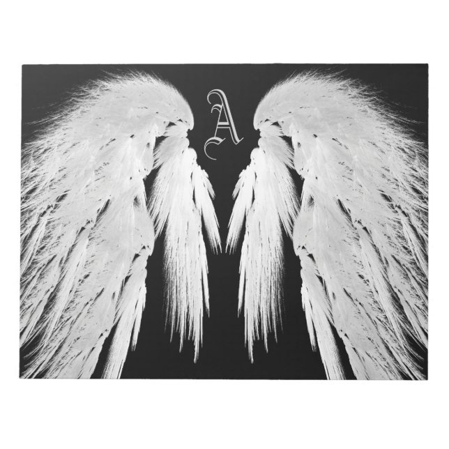 Bloc De Notas ANGEL WINGS Monograma Negro (Frente)