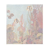 Angelfish en coral, pescado tropical vintage en el