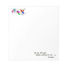 Bloc De Notas Angels Flying Happily “All Day” Watercolor Sketch