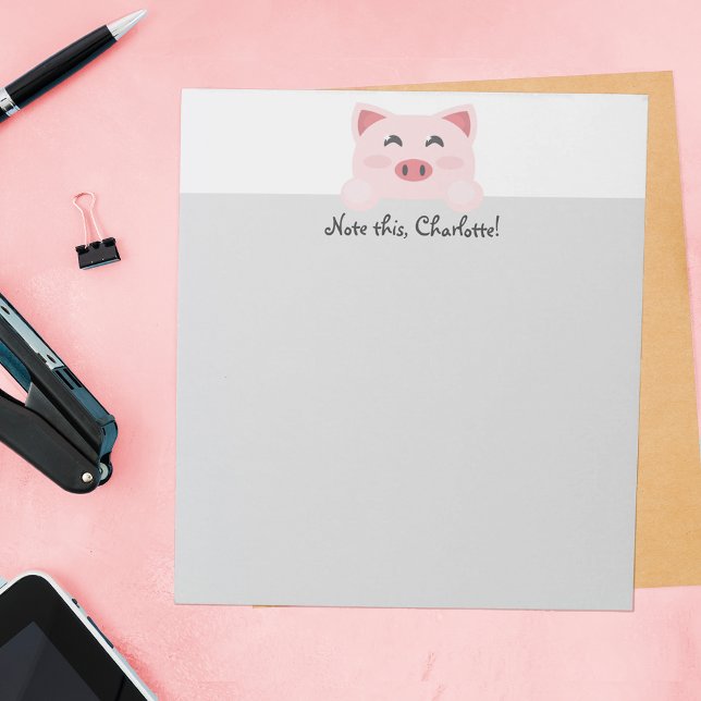 Bloc De Notas Animal Kawaii personalizado - Cerdo (Subido por el creador)