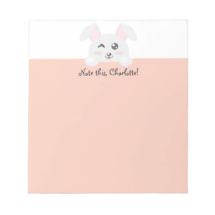 Bloc De Notas Animal Kawaii personalizado - Conejito