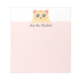 Bloc De Notas Animal Kawaii personalizado - Kitten