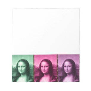 Bloc De Notas Animal Mona Lisa Imprimir púrpura rosa verde