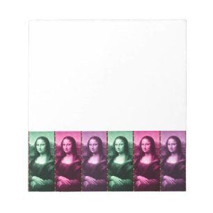 Bloc De Notas Animal Mona Lisa Imprimir púrpura rosa verde