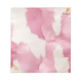 Bloc De Notas Animal Piel de vaca de oro blanco rosado de Rubor