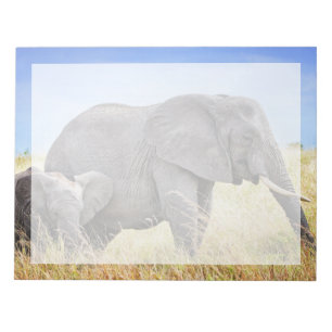 Bloc De Notas Animales Bebés más Lindos Elefante Africano y Ma