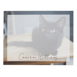 Bloc De Notas Animales Bebés más Lindos   Retrato de un Gato Neg