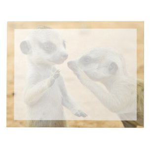 Bloc De Notas Animales de bebé más afectados   Dos Merkats Jóven