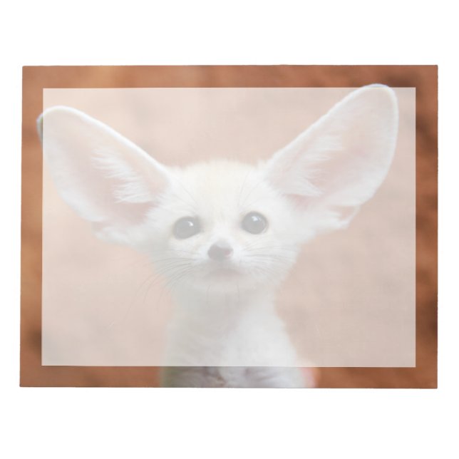 Bloc De Notas Animales de bebé más afectados | Fennec Fox Pup (Frente)