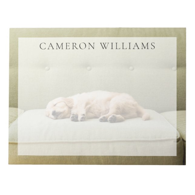 Bloc De Notas Animales de bebé más afectados | Golden Retriever  (Frente)