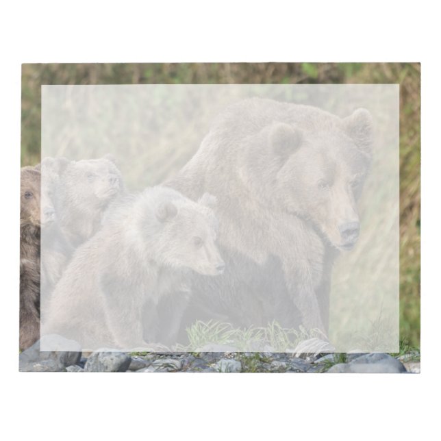 Bloc De Notas Animales de bebé más afectados | Kodiak Mama Bear  (Frente)