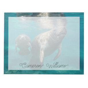 Bloc De Notas Animales de bebé más afectados   Manatee & Baby