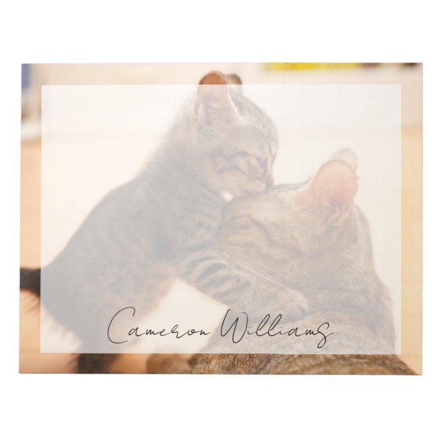 Bloc De Notas Animales de bebé más afectados | Tabby Kitten Kiss (Frente)
