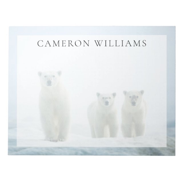 Bloc De Notas Animales de bebé más afectados | Tres Jóvenes Osos (Frente)