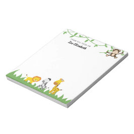 Bloc De Notas Animales de la jungla safari lindos de la mesa de 