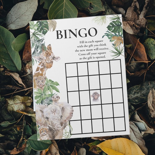 Bloc De Notas Animales de Safari de la Jungla de Bingo de Baby S (Subido por el creador)