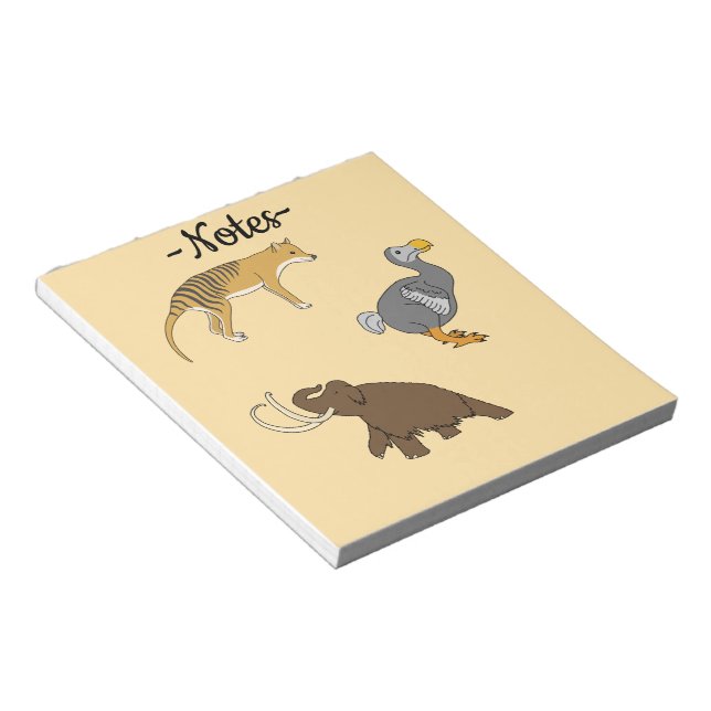 Bloc De Notas Animales extintos  (Lado Derecho)