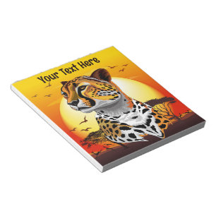 Bloc De Notas Animales salvajes de la costa africana Cheetah