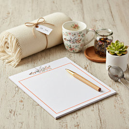 Bloc De Notas Anotación floral personalizada