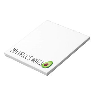 Bloc De Notas Anotaciones de escritura personalizadas con aguaca