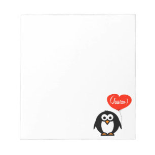 Bloc De Notas Anotaciones personalizadas   pingüino con globo r