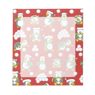 Bloc De Notas Antecedentes de pingüinos navidades