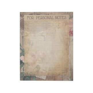 Bloc De Notas Antiguo ephemera botánica abstracta