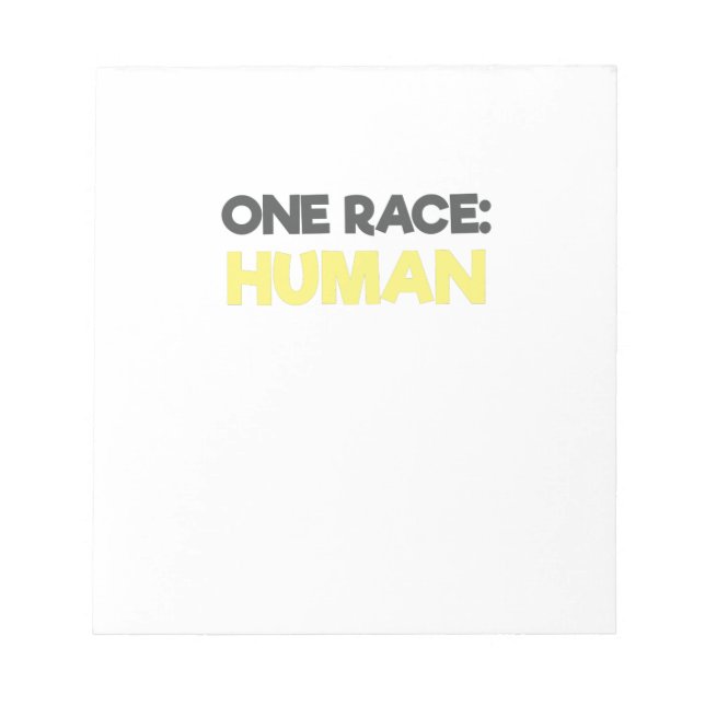 Bloc De Notas Antirracismo una raza humana (Frente)