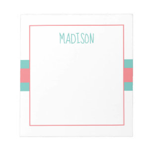 Bloc De Notas Any Colors - Ribbon Stripes Personalized Notepad