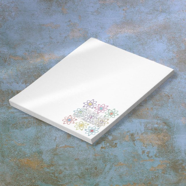 Bloc De Notas APOYAR LA Ciencia ÁTOMO (STAND UP FOR ATOMS Fun Science Notepad)