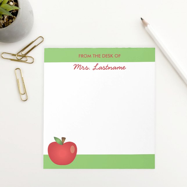 Bloc De Notas Apple de la Escuela de Personalizado Rojo con nomb (Subido por el creador)