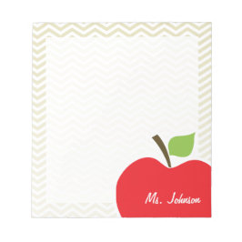 Bloc De Notas Apple en Beige Chevron; zig zag