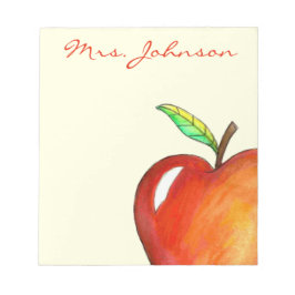 Bloc De Notas Apple roja personalizada para la escuela de profes