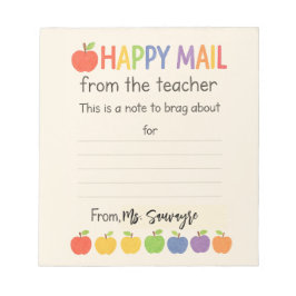 Bloc De Notas Apples Happy Mail – Cute Teacher