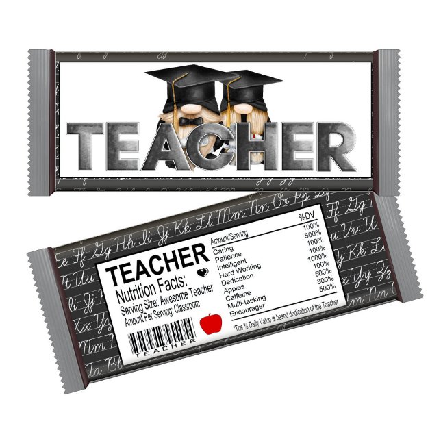 Bloc De Notas Apreciación del profesor Candy Bar Wrapper Favor (Subido por el creador)
