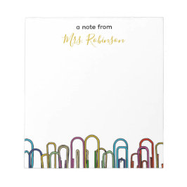 Bloc De Notas Apreciación del profesor de Personalizable de clip