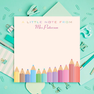 Bloc De Notas Apreciación del profesor de Rainbow Crayons colori