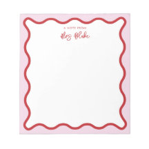 Apreciación del profesor Onda rosa Roja