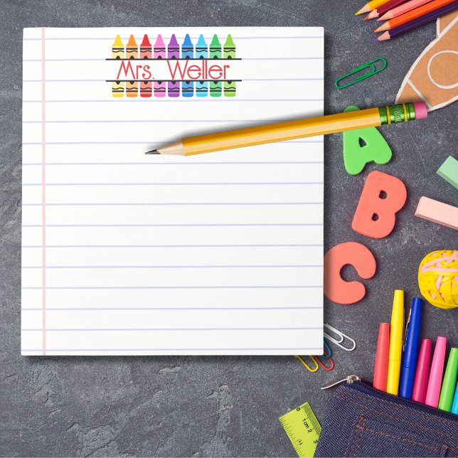 Bloc De Notas Apreciación del profesor Personalizada Red Crayon  (Subido por el creador)