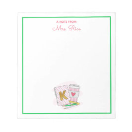 Bloc De Notas Apreciación del profesor personalizado de guarderí