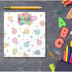 Bloc De Notas Apreciación del profesor personalizado de la Ladyb