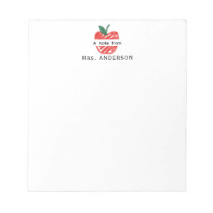 Bloc De Notas Apreciación educativa de la mano de la Mano Roja d