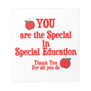 Bloc De Notas Aprecio de la educación especial