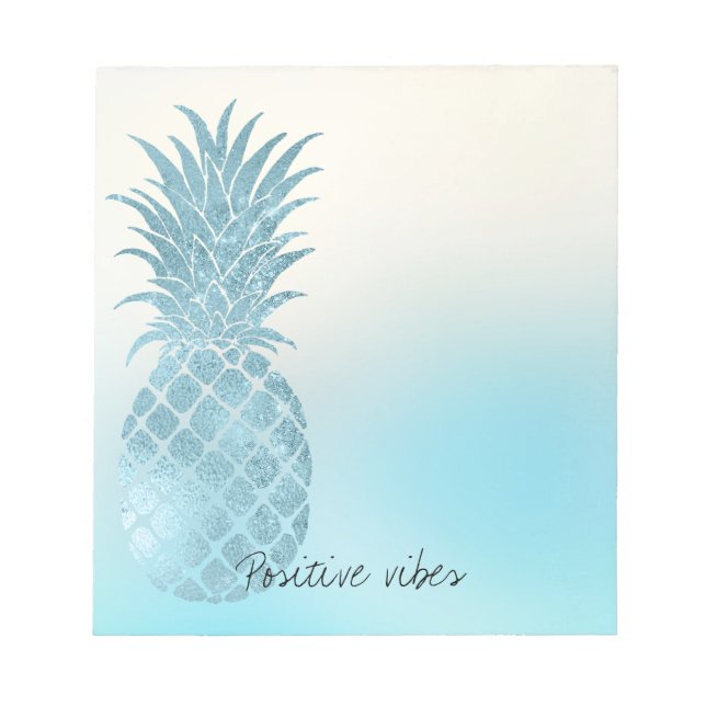 Bloc De Notas Aqua Ombre Tropical Pineapple (Frente)