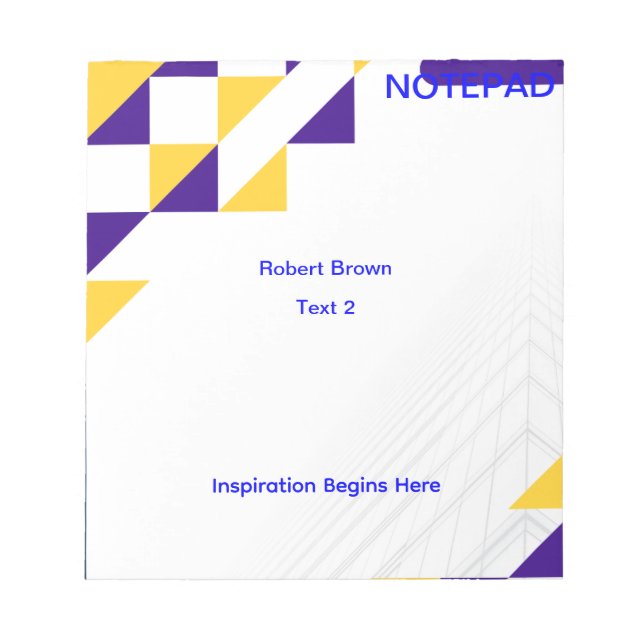 Bloc De Notas Aquí comienza la inspiración. Panel de notas para  (Frente)