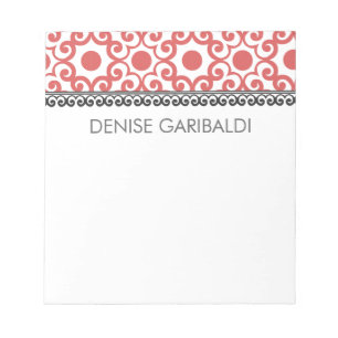 Bloc De Notas Arabesque moderno elegante personalizado