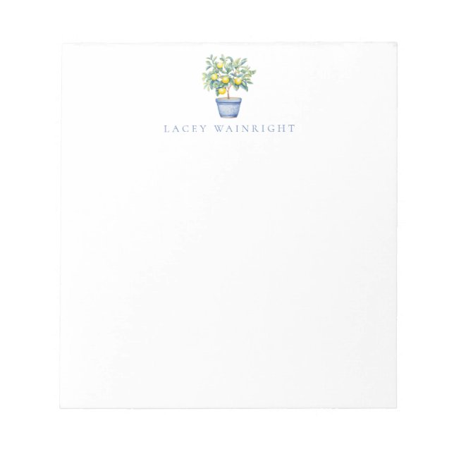 Bloc De Notas Árbol de limoneros potentados personalizado (Frente)