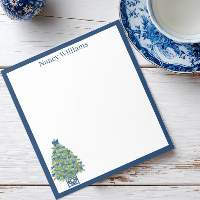 Bloc De Notas Árbol de Navidad Chinoiserie (Chinoiserie Christmas Tree Notepad)