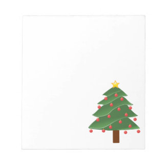 Bloc De Notas Árbol de Navidad en blanco