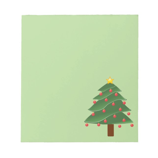 Bloc De Notas Árbol de Navidad en verde suave (Frente)